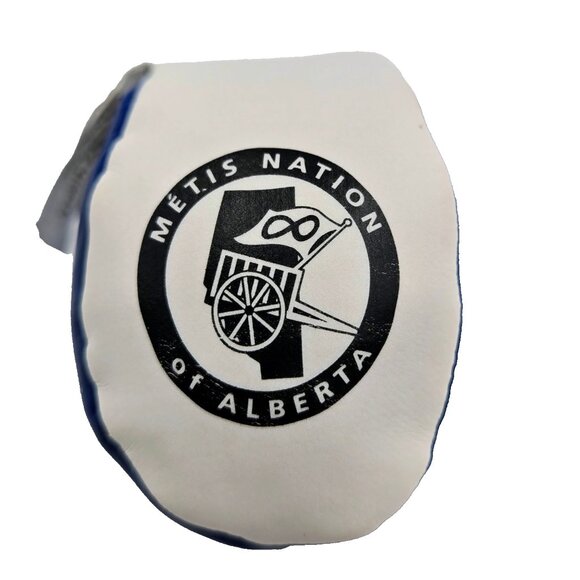 Metis Nation Of Alberta Hacky Sack Toy Ball White Blue Canada Read - Picture 1 of 13